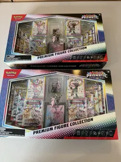 POKEMON TCG Prismatic Evolutions Premium Figure Collection X2 Sealed - Image 1