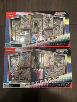 POKEMON TCG Prismatic Evolutions Premium Figure Collection X2 Sealed - Image 1