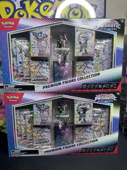 POKEMON TCG Prismatic Evolutions Premium Figure Collection X2 Sealed - Image 1