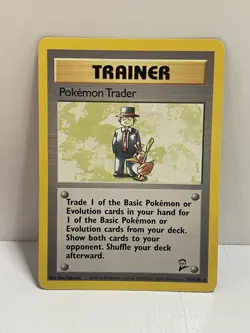 Pokemon WOTC TCG VTG Pokemon Trader 106/130 Base Set 2 Regular MP - Image 1