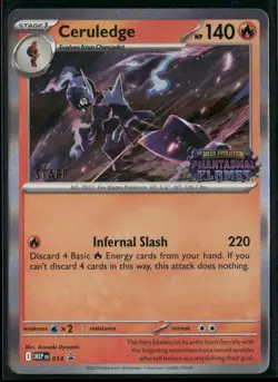Ceruledge MEP 014 STAFF - Pokemon TCG Phantasmal Flames 2025 Promo NM - Image 1