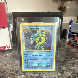 Pokemon TCG Gyarados 6/102 SHADOWLESS Base Set Holo MP - Image 1