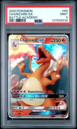 2020 POKEMON BATTLE ACADEMY #60 CHARIZARD GX PSA 9 - Image 1