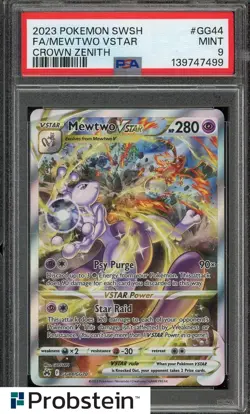 2023 Pokemon SWSH Crown Zenith #GG44 FA Mewtwo VSTAR PSA 9 MINT - Image 1