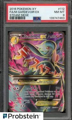 2016 Pokemon XY Steam Siege #112 FA M Gardevoir EX PSA 8 NM-MT - Image 1