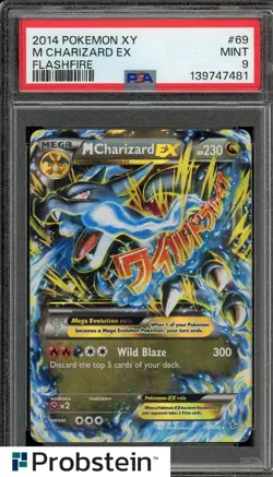 2014 Pokemon XY Flashfire #69 M Charizard EX PSA 9 MINT - Image 1
