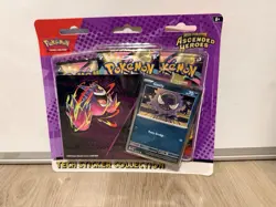 Pokemon Ascended Heroes 3 Pack Tech Sticker Collection Gastly New Sealed - Image 1