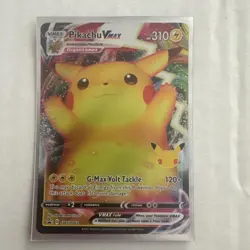 2021 Pokemon Celebrations Stamped Pikachu VMAX Holo SWSH062 - NM - Image 1
