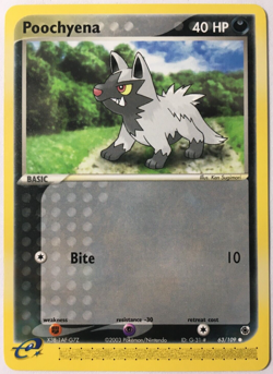 POKEMON POOCHYENA 63/109 EX RUBY & SAPPHIRE COMMON NEAR MINT - Image 1