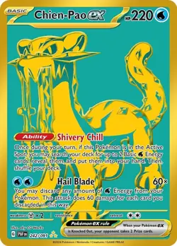 Chien-Pao ex - 242/091 - Pokemon Paldean Fates Hyper Rare Card NM - Image 1