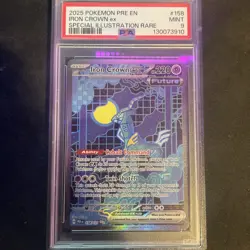 2025 Pokemon Pre En Iron Crown Ex Special Illustration Rare PSA 9 - Image 1
