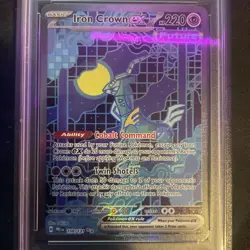2025 Pokemon Pre En Iron Crown Ex Special Illustration Rare PSA 9 - Image 2