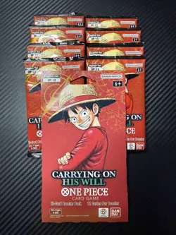 9 Sealed Booster Packs Of One Piece OP13 Carrying On His Will English TCG - Image 1