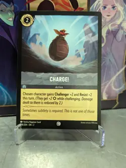 Disney Lorcana TCG: Rise of the Floodborn CHARGE! 198/204 Common NON-FOIL NM/MT - Image 1