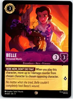 #39 Belle - Untrained Mystic Common Amethyst PLAYSET x4 2025 Lorcana Fabled 4x - Image 2