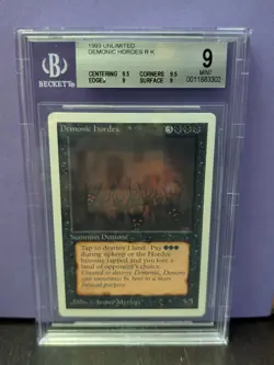 Demonic Hordes * UNLIMITED * BGS 9 Mint (9.5/9/9.5/9) * Magic the Gathering MtG - Image 1