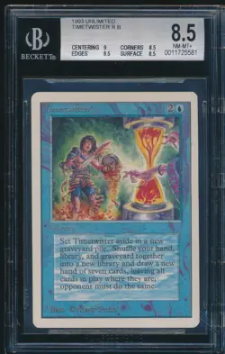 BGS 8.5 w/9 1993 MTG MAGIC THE GATHERING TIMETWISTER R B UNLIMITED RARE NM-MINT+ - Image 1