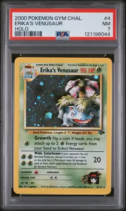 2000 POKEMON GYM CHALLENGE HOLO #4 ERIKA'S VENUSAUR PSA 7 - Image 1