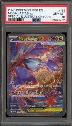 Pokemon Mega Latias ex Mega Evolution Special Illustration Rare #181 PSA 10 - Image 1