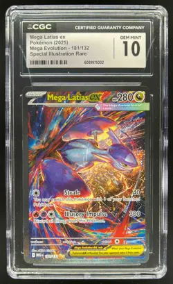 2025 Pokemon Mega Evolution Latias ex Special Illustration Rare #181/132 CGC 10 - Image 1