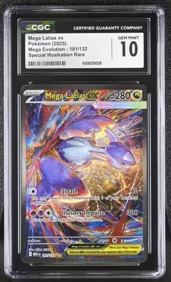 Mega Latias EX *CGC 10* Special Illustration Rare *Mega Evolution* #181 *Pokemon - Image 1
