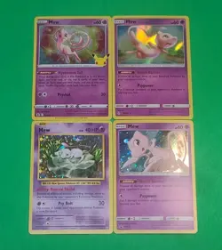 Pokemon Alternate Art Mew Holographic Cards Lot Of 4 NM-MIN Condition Nice! - Image 1