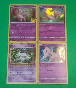 Pokemon Alternate Art Mew Holographic Cards Lot Of 4 NM-MIN Condition Nice! - Image 2