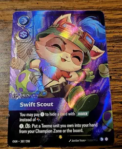 Riftbound Teemo Swift Scout (Overnumbered) NM Foil Origins - Image 2