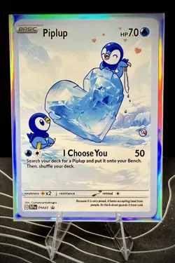 💕CUSTOM TCG FAN ART CARD PIPLUP 💕 - Image 1