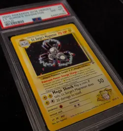 2000 PSA 8 Lt. Surge's Magneton Pokemon Gym Heroes Holo Card #8 - Image 5