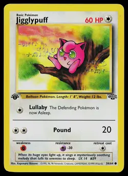 Pokemon Card Jigglypuff 54/64 Jungle 1st Edition - Image 1
