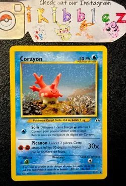 French Corsola 37/75 LP VHTF Neo Discovery Pokemon Card. Free Tracked Shipping! - Image 1