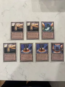 Magic the Gathering MTG Urza's Tower Urza's Power Plant Lot Of 7 Heavy Play Card - Image 1