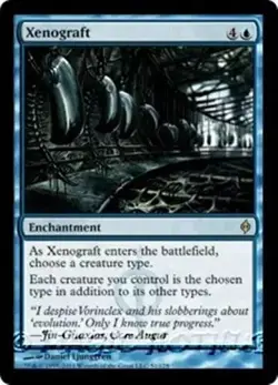 XENOGRAFT New Phyrexia MTG Blue Enchantment RARE - Image 1