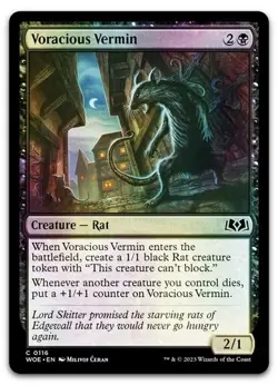 Voracious Vermin #116 (Foil) (NM) Wilds of Eldraine WOE Magic MTG - Image 1