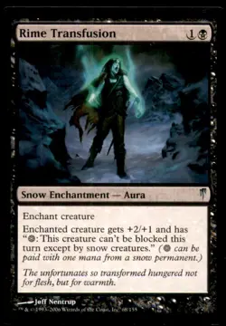 Rime Transfusion LP Light Play Coldsnap MTG [9796] - Image 1