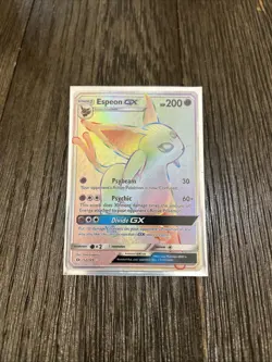Pokemon TCG Espeon GX Rainbow Secret Rare Card 152/149 - Image 1