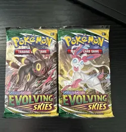 Pokemon TCG Sword & Shield Evolving Skies Booster Pack Factory Sealed. Two packs 820650808777 - Image 1