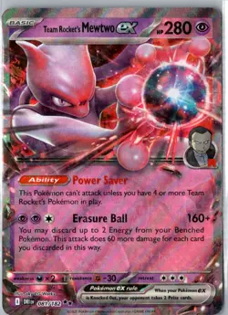 Team Rocket's Mewtwo ex - 081/182 Double Rare SV10: Destined Rivals NM Pokemon - Image 1