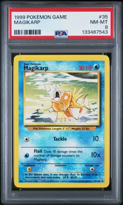 1999 POKEMON GAME MAGIKARP 35 PSA 8 - Image 1