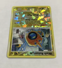 Pokemon WASH ROTOM Card RT5 Reverse Holo Cracked Ice Rare LP Rising Rivals TCG - Image 3