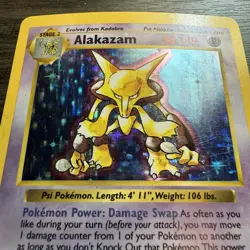 Pokemon TCG Alakazam 1/102 Base Set Shadowless Holo - Image 2
