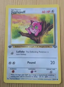 Pokemon TCG - JIGGLYPUFF - 1ST EDITION - 54/64 - JUNGLE (1999) - WOTC - MP - Image 1