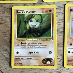 Lot Of 5 Vintage Pokemon TCG Gym Heroes Brock’s: Geodude,Mankey,Onix,Rhyhorn,San - Image 5
