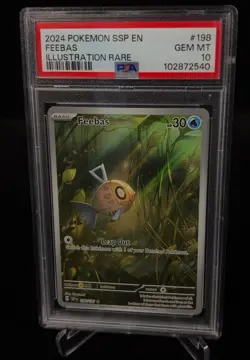 PSA 10 Feebas 198/191 Illustration Rare Surging Sparks SSP Pokemon - Image 5