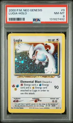 2000 POKEMON NEO GENESIS #9 LUGIA-HOLO PSA 8 - Image 1