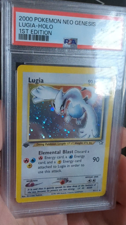 2000 Pokemon Neo Genesis Lugia 1st Edition Holo #9 PSA 8 NM-MT - Image 2