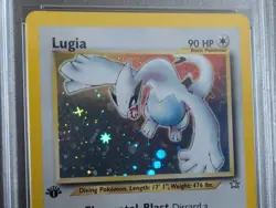 2000 Pokemon Neo Genesis Lugia 1st Edition Holo #9 PSA 8 NM-MT - Image 3