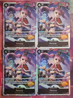 4x Perona OP06-093 Super Rare Englisch PLAYSET NM One Piece - Image 1