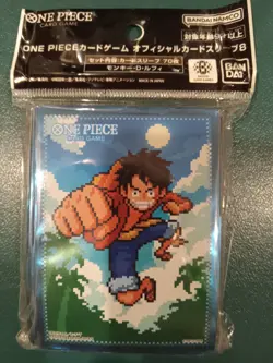 Monkey D. Luffy ONE PIECE Card Game Oﬃcial Card Sleeves 8 New Sealed Authentic - Image 1